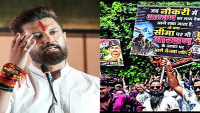 Chirag Paswan hinted that govt may engage while protesters are seeking income-based quotas instead of caste-based reservation Anti-reservation protests: Chirag Paswan says govt will engage if demands presented systematically