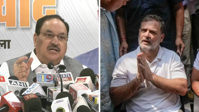 Nadda said that the Supreme Court has already constituted a 5-member panel to probe the alleged use of excessive force by police on students 'Attention-seeking': Nadda says Rahul's sit-in bid to divert attention from Vande Mataram row
