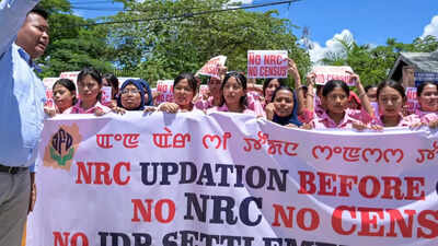 Students during a protest rally demanding government to update the National Register of Citizens (NRC) before initiating census operations in Manipur Manipur census deferred ahead of September 1 house-listing exercise