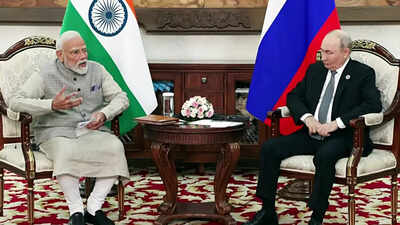 PM Modi and Vladimir Putin hug during their bilateral meeting in Bishkek 'Move from endless war to end of war': PM Modi tells Putin; key details from Bishkek talks