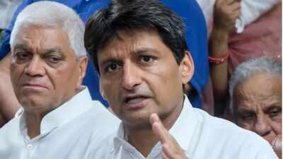 Congress MP Deepender Hooda. Photo credit: ANI Sajjan Kumar ‘role model’ row: Haryana Cong leader urges Kharge to remove Hooda from CWC