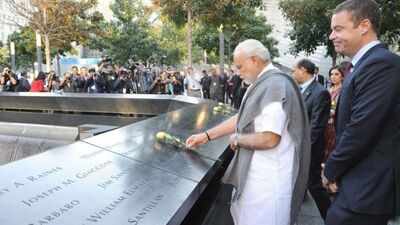 Prime Minister Narendra Modi on Friday paid tributes to the victims of the 9/11 terror attacks in the United States. PM Modi remembers 9/11 victims, calls for firm stand against terror