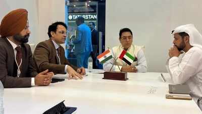 Punjab Minister Arora meets UAEIIC Secretary General, pitches state as next investment hotspot for UAE capital. (Photo: ANI) Punjab minister Arora meets UAEIIC secretary general, pitches state as next investment hotspot for UAE capital