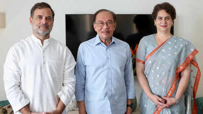 The meeting came a day after Prime Minister Narendra Modi held talks with Ibrahim on the sidelines of the BRICS Summit Rahul, Priyanka Gandhi meet Malaysian PM Anwar Ibrahim over breakfast