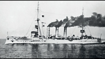 German cruiser SMS Emden that bombarded the city during the WWI on September 22. The Revisit: 125 shells, 10 minutes and a German attack on Madras - when WWI reached India
