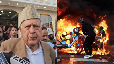 Farooq Abdullah sparks a row by claiming Pakistan is helping save Kashmiris. France deployed 70,000 police amid fresh calls for protests. Evening news wrap: Farooq Abdullah's Pak 'praise' sparks row; France protests begin under heavy security & more
