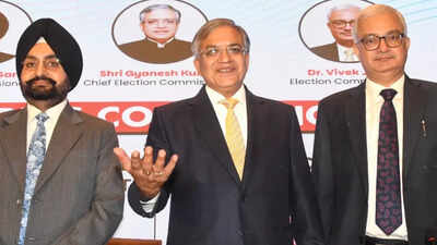 Chief election commissioner Gyanesh Kumar with election commissioners Sukhbir Singh Sandhu and Vivek Joshi. SC seeks EC response on changes during SIR: Why has Form 6 become a flashpoint — explained