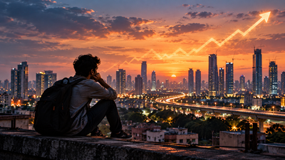 AI generated image for representational purpose The India mood: Confidence in the country, anxiety about careers