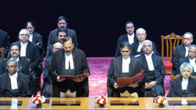 CJI Surya Kant administered oath to Justices Agarwal, Upadhyaya and Singh Three new SC judges take oath, all in the name of God; number of women judges in SC – three out of 37